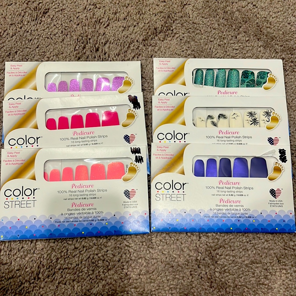Color Street Pedicure Sets (6 total)